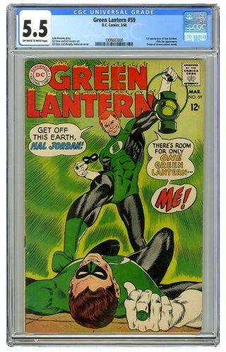 Green Lantern 59 Cgc 5.  5 Vintage Dc Comic Key 1st Guy Gardner Silver Age 12c
