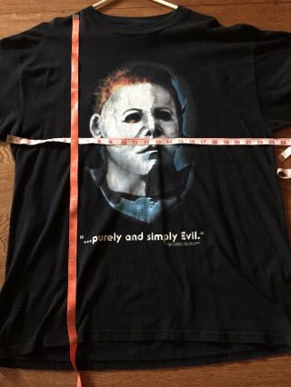 Vintage 90s Halloween Michael Myers Movie T Shirt XL Tee Blue Grape RARE Horror 7