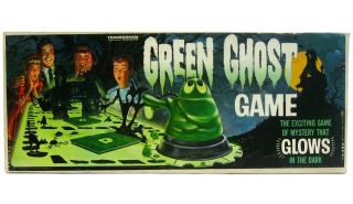 Vintage 1965 Transogram Green Ghost Glow In The Dark Monster Game Complete W/box