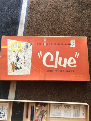 1946 Vintage Clue Board Game
