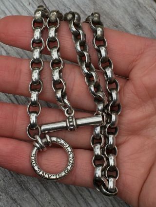 Designer Slane & Slane Sterling Silver 925 Toggle Chain Necklace,  18 " 76g