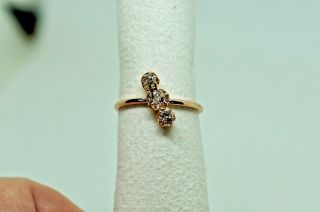 Antique 14k rose gold with 3 