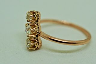 Antique 14k rose gold with 3 