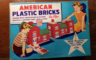 Vintage American Plastic Bricks Set 71 In Wonderful