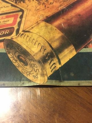Vintage Peters Shotgun Shell Cardboard Advertising Signed Lynn Bogue 8