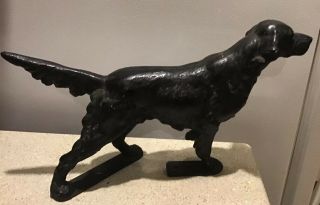 Antique vintage cast iron Setter Spainal Pointer dog Hubley (?) 3