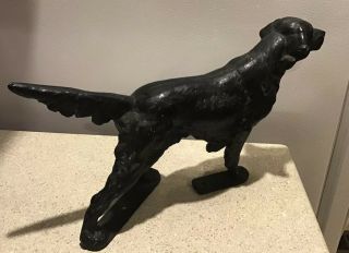 Antique vintage cast iron Setter Spainal Pointer dog Hubley (?) 4