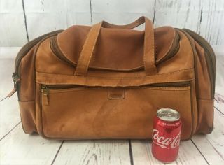 Vintage Hartmann Leather Duffle/ Carry - On Luggage Bag Travel Storage Case