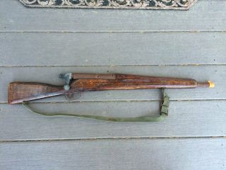 Vintage Old Wood Solid Toy Gun Antique