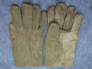 Ww2 U.  S.  Army Airborne Paratrooper Jump Gloves - Dated 1944