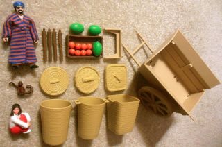 Vintage 1980s Kenner Indiana Jones Rotla - Streets Of Cairo Playset With Figures
