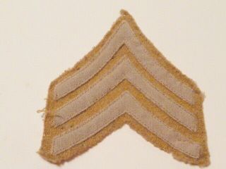 A Single Ww 1 U S Army Sergeant Cotton On Wool Chevron Patch