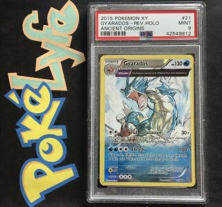 Psa 9 Pokemon Gyarados Reverse Holo Ancient Origins 21/98 Xy Ancient Trait 2015