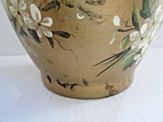 Antique Ice Bucket with Lid,  Toleware,  Pilgrim Art,  Hand Decorated Tole 2