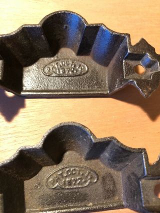 Two Antique Eastlake Vintage Originial Cast Iron Bin Pulls 3