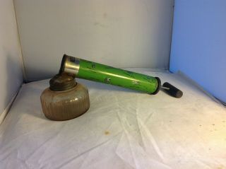 Vintage Retro Pump Bug Sprayer (green) With Glass Jar Attached - All Pa