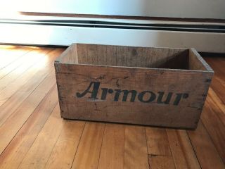 Vintage Armour’s Star Corned Beef Wooden Crate Brazil.  Advertising 7