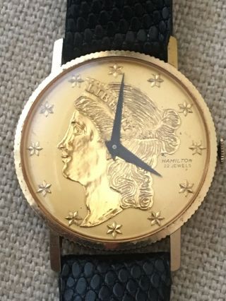 Vintage Hamilton Liberty Gold Coin Watch