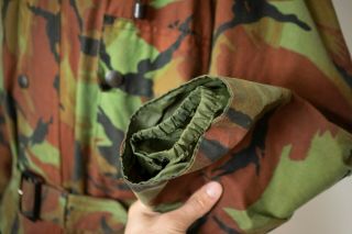 Men’s Rare Vintage Barbour 1980s Camo Waxed Cotton Belted DPM Military Jacket 40 3