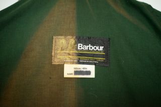 Men’s Rare Vintage Barbour 1980s Camo Waxed Cotton Belted DPM Military Jacket 40 9