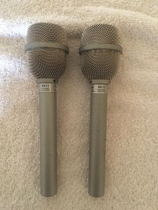 2 X Vintage Electro Voice Ev Re - 11 Vocal Microphone Mic (01)