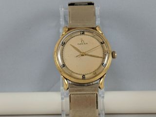 Vintage Omega 18k Solid Yellow Gold Gold Watch Rare
