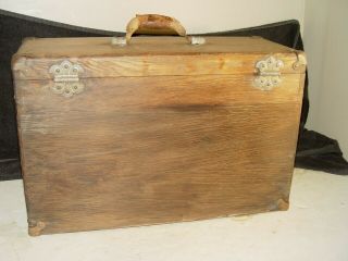 Estate Old Vintage Antique Oak Machinist 7 Drawer Tool Chest Box 12