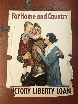 Wwi Victory Liberty Loan For Home And Country Poster