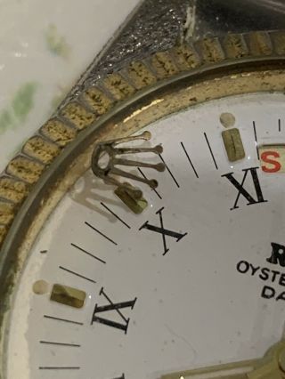 Vintage Now Junk Rolex? Watch Swiss Made Parts Oyster Date Winding Damage 11