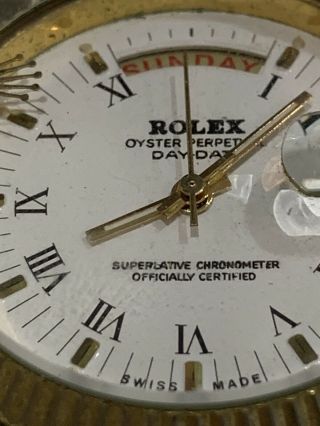 Vintage Now Junk Rolex? Watch Swiss Made Parts Oyster Date Winding Damage