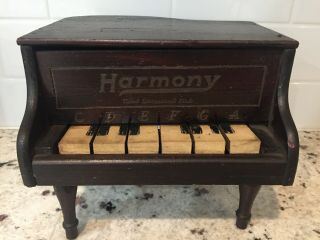 Vintage Harmony Timed International Pitch Toy Grand Piano (6 Keys)