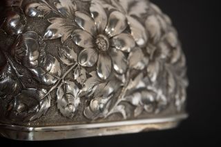 Kirkpatrick for Gorham,  Sterling silver,  Repousse butter dish. 9