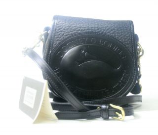 Vintage Dooney And Bourke Big Duck Shoulder Bag Solid Black Made In U.  S.  A.