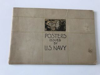 1918 Wwi Book Of Recruiting Posters Issued By U.  S.  Navy Since Declaration Of War