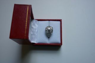 Custom,  Antique Platinum and Diamond Ring 2