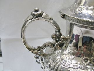 Harris & Hoyt Southern Kentucky Elaborate Coin Silver Coffee Pot 27.  3 TO 12 3/4 