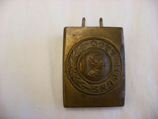 WWI Imperial German Military Brass Gott Mit Uns Belt Buckle 2