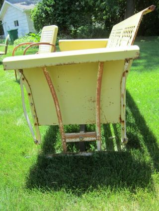 Vintage Metal 3 Seat Porch Glider 5