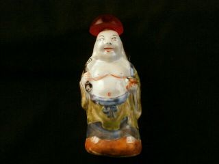 Wow 19thc Chinese Porcelain Painting Monk Snuff Bottle H034
