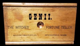Rare 1892 Antique Milton Bradley Genii The Witches Fortune Teller Ouija Board