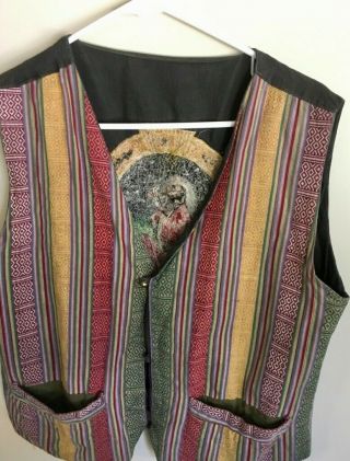 Grateful Dead Embroidered Vest Blues for Allah Vintage 70s Small 2