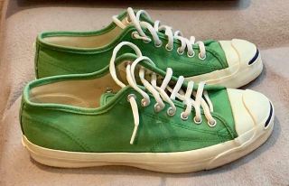 Converse Jack Purcell Green Boston Sneakers Cork 8.  5 Emerald Tip Chucks Vintage