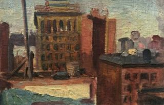 Painting By Arnold Bray San Fran Art Cityscape Oil Vintage