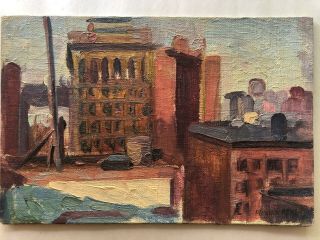 Painting By Arnold Bray San Fran Art Cityscape Oil Vintage 2