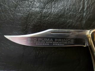 1979 VINTAGE PUMA PRINCE KNIFE,  MODEL 910,  GNARLY STAG HANDLE 2