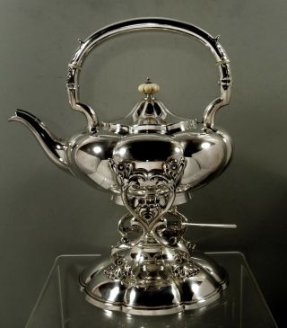 Howard Co.  Sterling Tea Set Kettle & Stand 1907 - 62 Ounces
