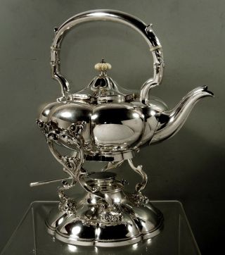 Howard Co.  Sterling Tea Set Kettle & Stand 1907 - 62 Ounces 2