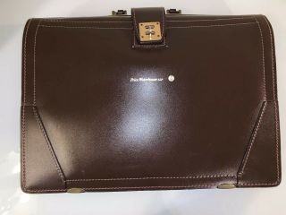 Vintage Safe Leather Briefcase Mad Bag Laptop Padlock Men Lock 40s Case 50s 1960