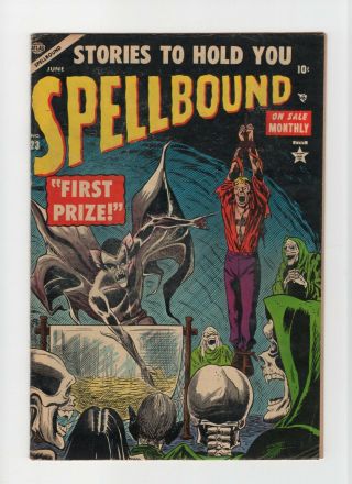 Spellbound 23 Fn 6.  0 Vintage Marvel Atlas Comic Bondage Cvr Pre - Hero Horror 10c