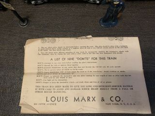 Vintage Louis Marx Electrical Train Set. 2